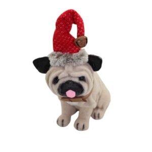PERRO CARA ARRUGADA CON GORRO 25*16*25