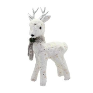 RENO DE PIE CACHOS PLATEADOS