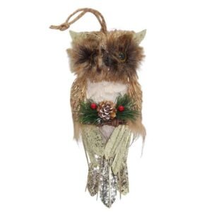 BUHO PLANO HIERVA CAFE 28 CM