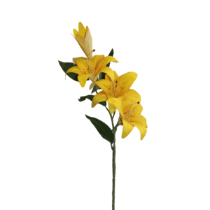 LIRIO DE 4 CABEZAS AMARILLO 80CM