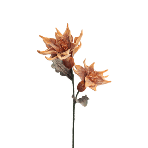 FLOR DE LOTO X 2 NARANJA 95CM