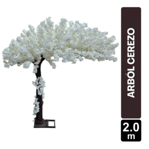 ARBOL CEREZO ARTIFICIAL 2MT DE 75 RAMAS BLANCO 200x200 CM